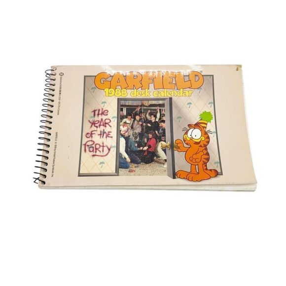 Vintage 1988 Garfield The Year of the Party Desk Calendar, Never Used prop Decor - Picture 1 of 11